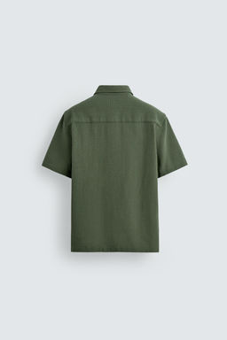 CAMISA REGULAR FIT ESTRUCTURA / Verde - Zara фото 7