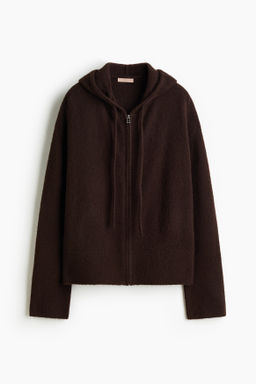 Chaqueta de punto con capucha y cremallera