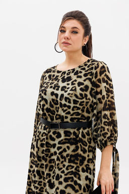 Платье ANELLI 1463 кедровый леопард  фото 11