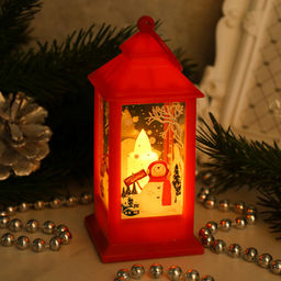 Фонарь светодиодный 13 см / JSFD02red /уп 12/240/новогодний/красный - Галеонтрейд фото 2