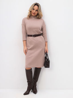 Платье трикотажное T-lab TL-DK-0004RM-бежевый м.  фото 7