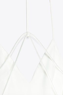 SATIN MIDI DRESS WITH STRAPS ON THE BACK - Zara фото 8