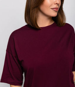 Футболка #ОБШ1420, сливовый