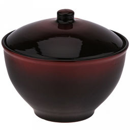 Салатник керамический Подарочный 2,25л, д21,5см, h18,5см, Мак черный, с крышкой (Россия) - Домашняя мода фото 4