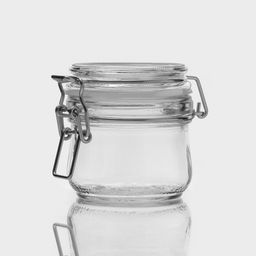Цена за 12 шт. Банка для сыпучих продуктов Optima, 250 мл, с бугельным замком, стекло