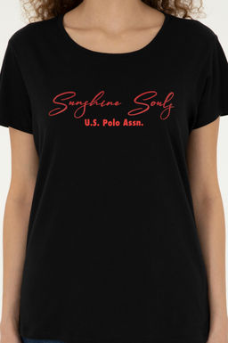 U. S. Polo Assn / Женская черная футболка - U.s. polo assn фото 13