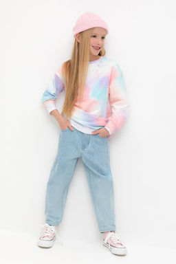 КР 302671/разноцветный спрей джемпер (свитшот) для дев