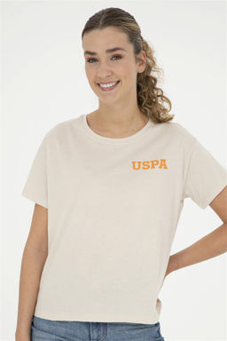 Женская кремовая футболка - U.s. polo assn фото 3