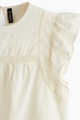 Blusa con inserciones de encaje y peplum - H&m фото 4