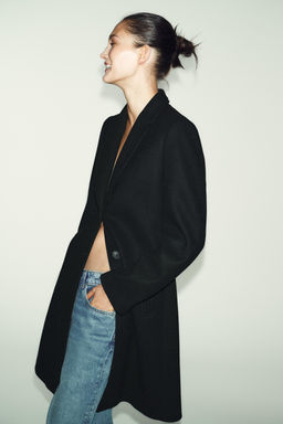 ABRIGO HOMBRERAS SOFT / Negro - Zara фото 4