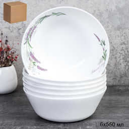 Набор суповых тарелок 6 штук 550 мл 155 мм Евро / FLMLW60 (18142-1) /уп 8/ Лаванда