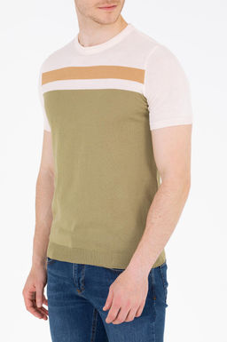 U. S. Polo Assn Мужской трикотаж цвета хаки с круглым вырезом - U.s. polo assn фото 6