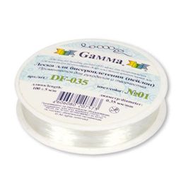Zlatka / Gamma Леска для бисера DF-035 d 0.35 мм 100 м 0.5 м №01 белый
