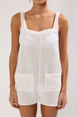 TRENDYOLMILLA Siyah Muslin Cep Detayl? Plaj Tulum TBESS25TU00000  фото 3