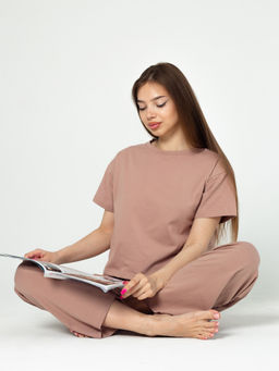 Костюм женский кулирка с брюками НИКОЛЬ КОФЕ - Domtrik фото 3