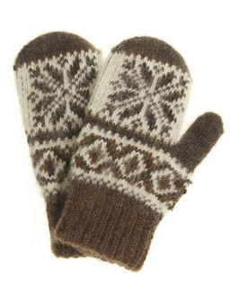 Варежки детские "Орнамент" с вставкой 0603-7