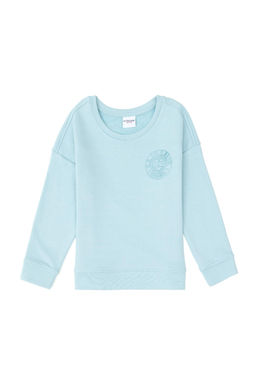 Базовый свитшот водно-зеленого цвета для девочек Неожиданная скидка в корзине