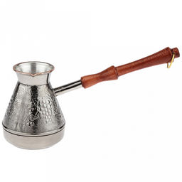 Турка медная 400мл "Виноград", д9см, h10,9см, s0,8мм, деревянная ручка (Россия)