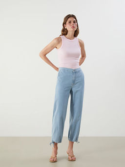 Beli Lastikli Jogger Kad?n Jean Pantolon