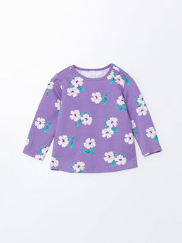 Bisiklet Yaka ?i?ekli K?z ?ocuk Pijama Tak?m? - Waikiki фото 2