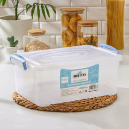 Контейнер пищевой, 9.75 л, 37.52514 см, прямоугольный, прозрачный, ручки МИКС - Simaland фото 2