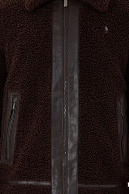 Мужская коричневая кожаная куртка Неожиданная скидка в корзине - U.s. polo assn фото 7