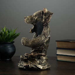 Подставка для бутылки «Медведь», под бронзу 15×16×25 см