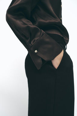 SATIN SHIRT WITH GOLD BUTTONS - Zara фото 4