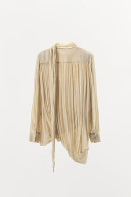 ZW COLLECTION LIMITED EDITION DRAPED BLOUSE WITH SHOULDER PADS - Zara фото 6