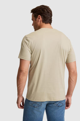 Erkek A__k Haki Regular Fit Bisiklet Yaka Basic Ti__rt