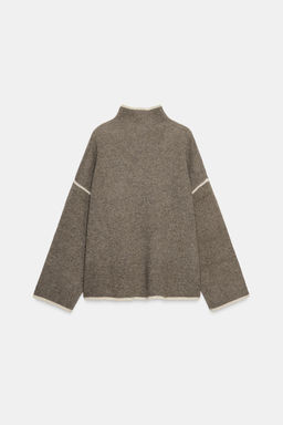 KNIT JUMPER WITH CONTRAST TRIMS - Zara фото 17