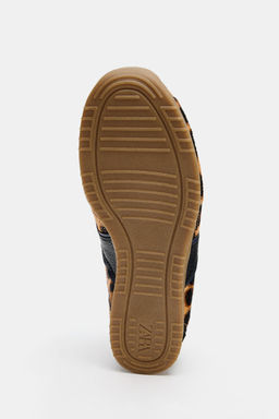 ANIMAL PRINT LEATHER TRAINERS - Zara фото 8