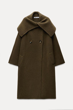 WIDE LAPEL 100% WOOL COAT - Zara фото 3