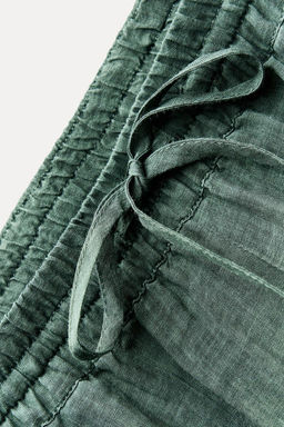 ZW COLLECTION 100% RAMIE PYJAMA-STYLE TROUSERS - Zara фото 14