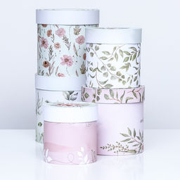 Набор круглых подарочных коробок 5 в 1 Успокоение , 19.5?19.5 - 14?14 см