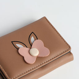 Кошелёк на кнопке, бежевый