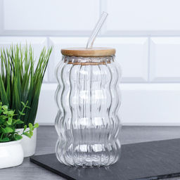 Банка для смузи бамбуковая крышка 720 мл / LCWB10220 /уп 97/ - Галеонтрейд фото 2