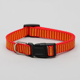 Ошейник рифленый, 40 х 1,5 см, красно-жёлтый - Пижон фото 4