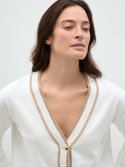 Conso/KCL 240708 - milk/beige Кардиган женский  фото 3