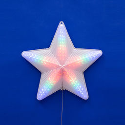 ULD-H4748-045/DTA MULTI IP20 STAR Фигура светодиодная Звезда. 47х48 см. Подвесная. 45 светодиодов. Красный, зеленый, синий свет. Провод прозрачный. TM Uniel.