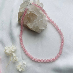Бусы из Розового кварца огранка 50 см +