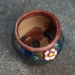 Цена за 2 шт. Горшок "Бочонок" 5х5х5см МИКС