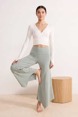 Mint F_r_al_ Soft Kuma_ Asimetrik Spor Yoga Pantolonu/ E_ofman Alt_ THMSS26EA00001 - Trendyolmilla фото 2