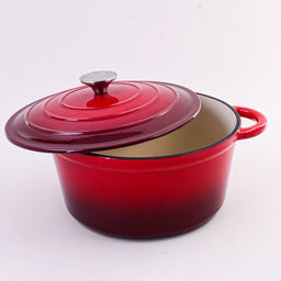 40621 Кастрюля чугун 3,8 л эмаль/покрытие красная MB (х2) - Mayer&boch фото 2