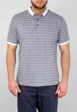 Джемпер мужской с воротником поло короткий рукав GREG G144-ZH-2 (серый м.)