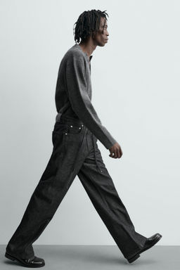 JEANS RELAXED FLARE FIT / Negro - Zara фото 6