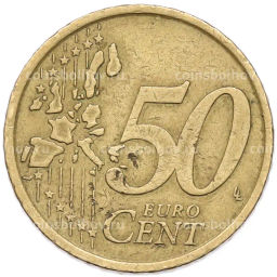 Монета 50 евроцентов 2002 года Италия
