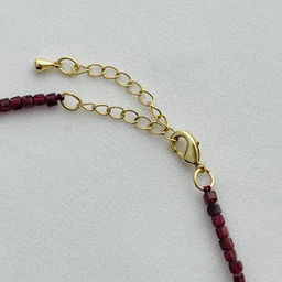 Колье из Граната и Жемчуга 40 см +