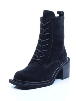 04-SE21W-2B BLACK Ботинки зимние женские (натуральная замша, натуральный мех) - Фабричный китай фото 4