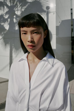 POPLIN SHIRT WITH PLEATS - Zara фото 5